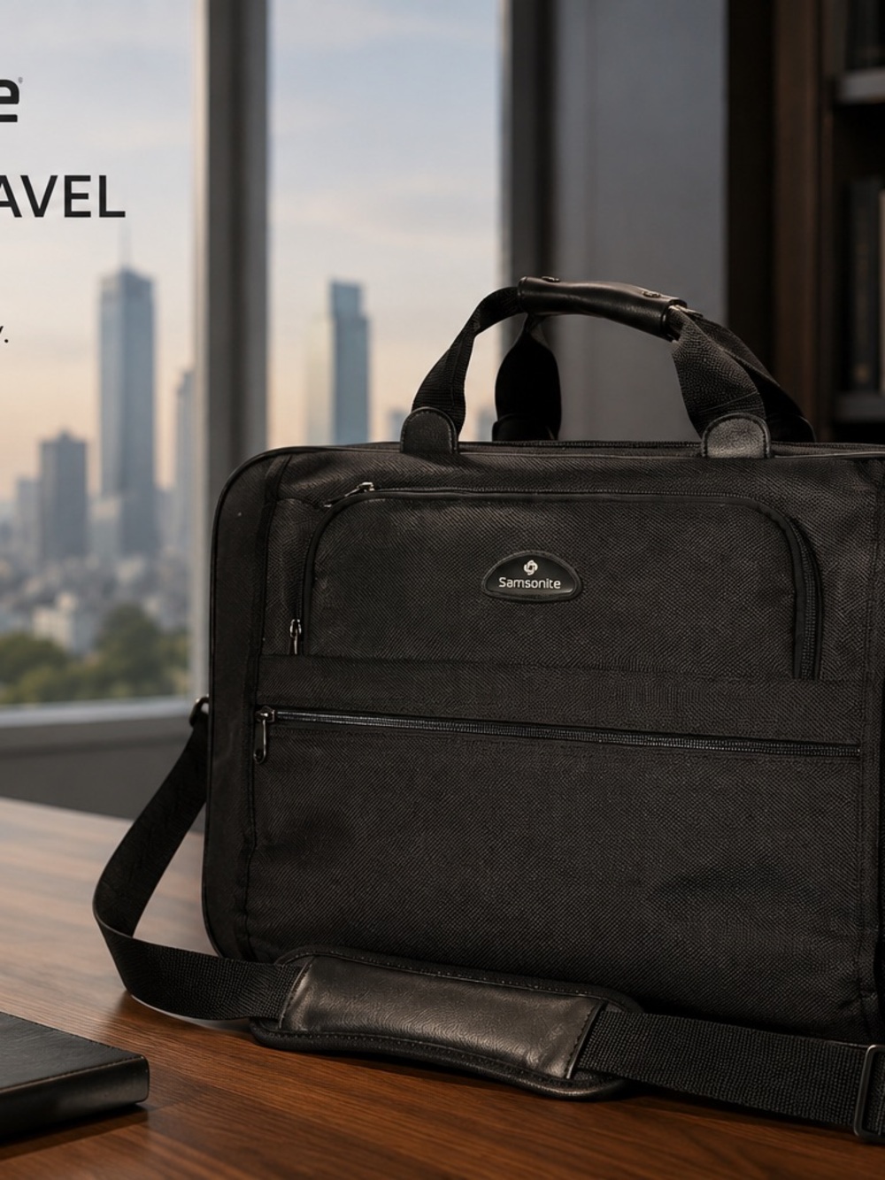 Samsonite Black Travel Bag-Carry-On Business Travel Bag 21” EUC